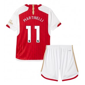 Arsenal Gabriel Martinelli #11 Hjemmebanesæt Børn 2023-24 Kort ærmer (+ korte bukser)